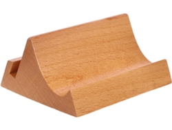 Soporte de madera para teléfono móvil con calendario.