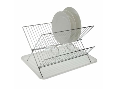 Escurridor Para Fregadero Versa Lenny Platos Blanco Acero Hierro Polipropileno (32 X 23 X 43 Cm)