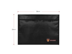 Estuche ignífugo para documentos, resistente al agua, con cierre de cremallera, para dinero, pasaporte, joyas y objetos de valor | Sin marca