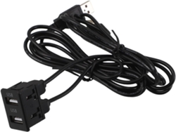 De Cargador Usb Para Coche De Dos Puertos, Enchufe Para Salpicadero, Cable De Extensión Estable, Resistente A Altas