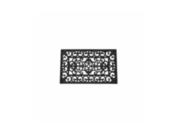 Relaxdays Felpudo Goma, 75x45 Cm, Resistente A Intemperie, Antideslizante, Alfombra Exterior E Interior, Tapete, Negro