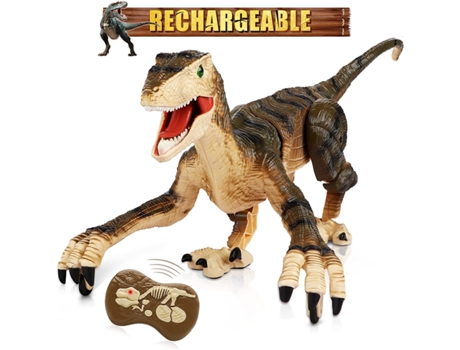 Control Remoto Dinosaurio Juguetes 2.4G Robot Dinosaurio Juguetes Dinosaurio Electrónico Caminando Rugiente Marrón VENISYMLIS
