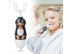 Cepillo de dientes eléctrico infantil en forma de U con patito, fabricado en silicona, ideal para niños de 2 a 12 años. GOKOCO