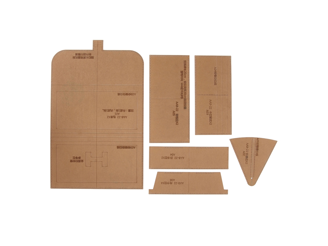 Plantilla Acrílica Para Cartera Con Cremallera, Juego De Plantillas Para Manualidades En Cuero.