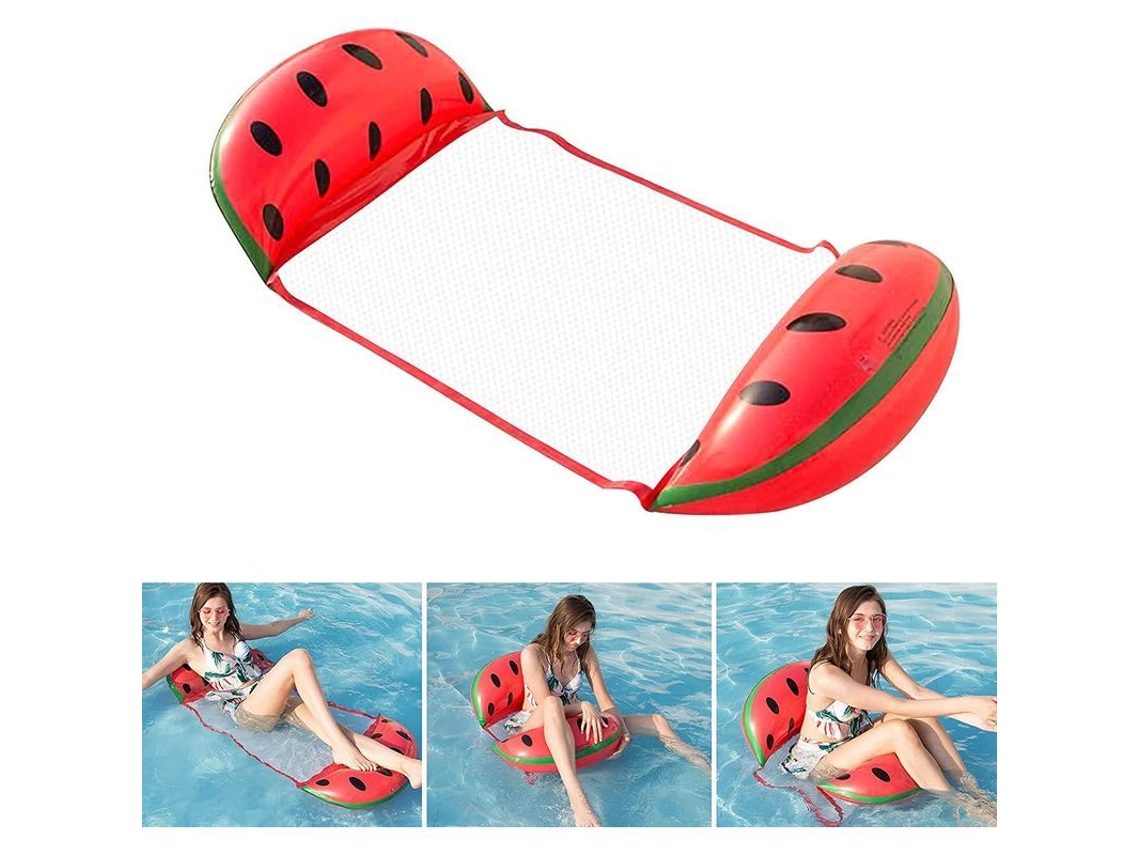 Flotador Inflable Para Piscina, Hamaca Acuática 4 En 1, Hamaca, Silla De Montar, Silla Y Bote, Portátil (sandía)