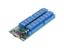 Placa De Relés De 16 Canales, Módulo Db9, Interfaz Rs232 Hembra, Control At Y De 8 Bytes, Control Inteligente.