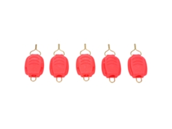5 tornillos rojos para hilo de pescar