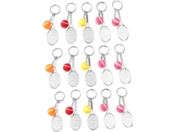 Chaveiro Bola De Tênis, Acessório Decorativo, Pingente De Raquete, Mini Chave De Metal