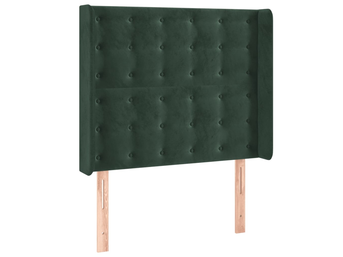 Cabecero VIDAXL Verde Terciopelo (83x16x118/128 cm)