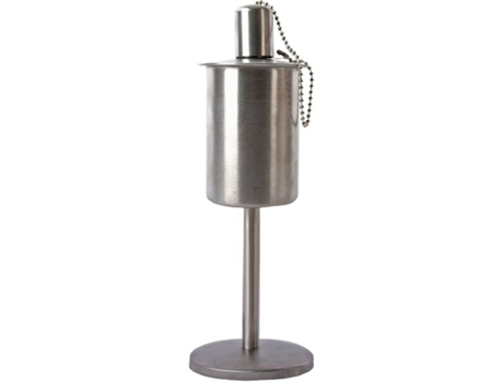 Esschert Design Antorcha de aceite de pie acero inoxidable