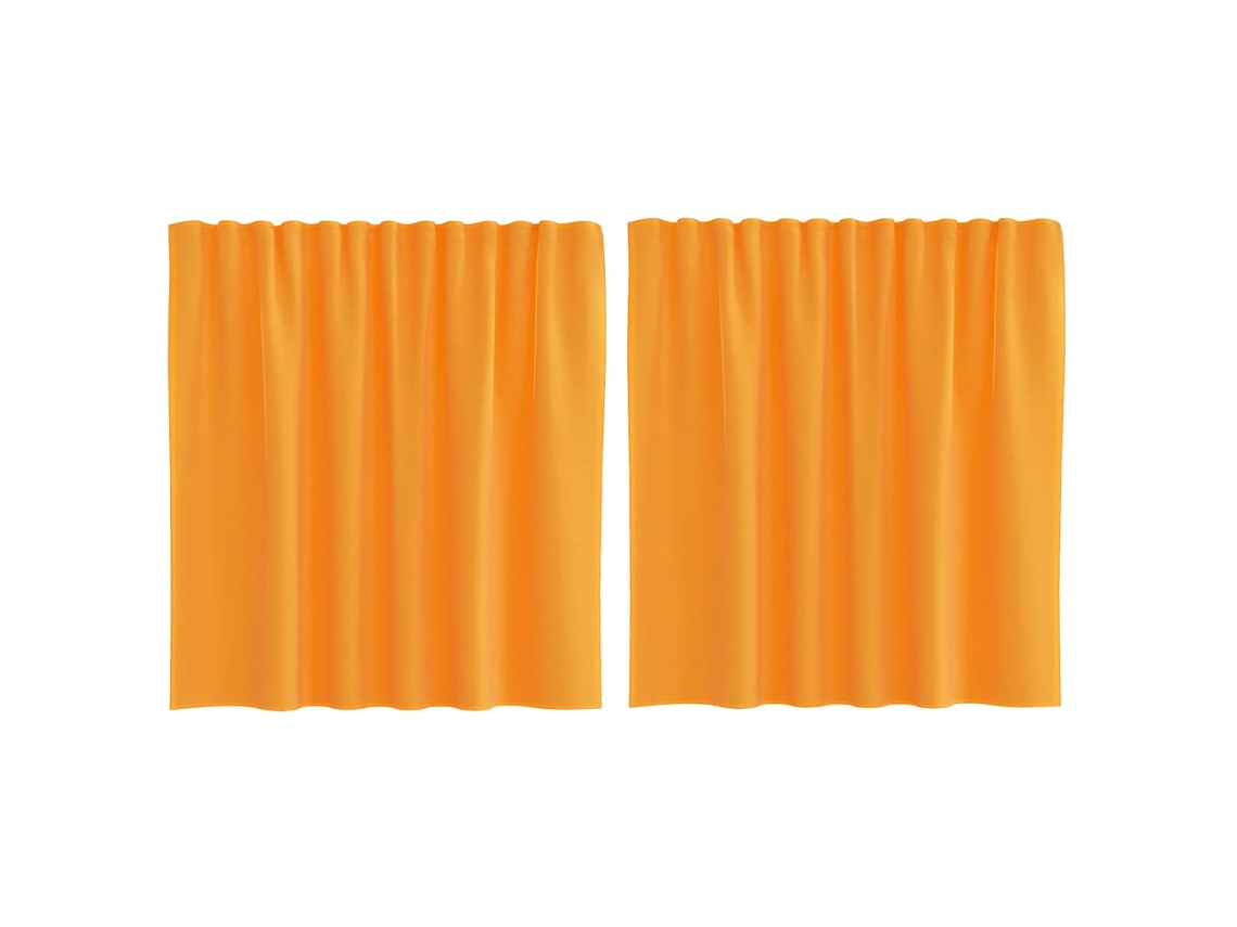 Maison Exclusive - Cortinas De Gasa Con Bolsillos Para Varillas 2 Uds. Naranja