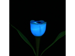 Lámpara LED de jardín con forma de tulipán y energía solar