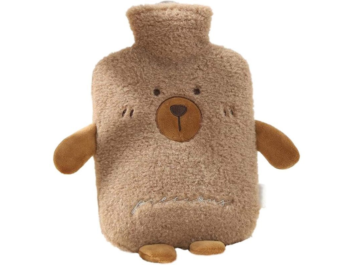 Bolsa De Agua Caliente Brown Bear Para Compresas Calientes Y Terapia De Calor, 1000 Ml.