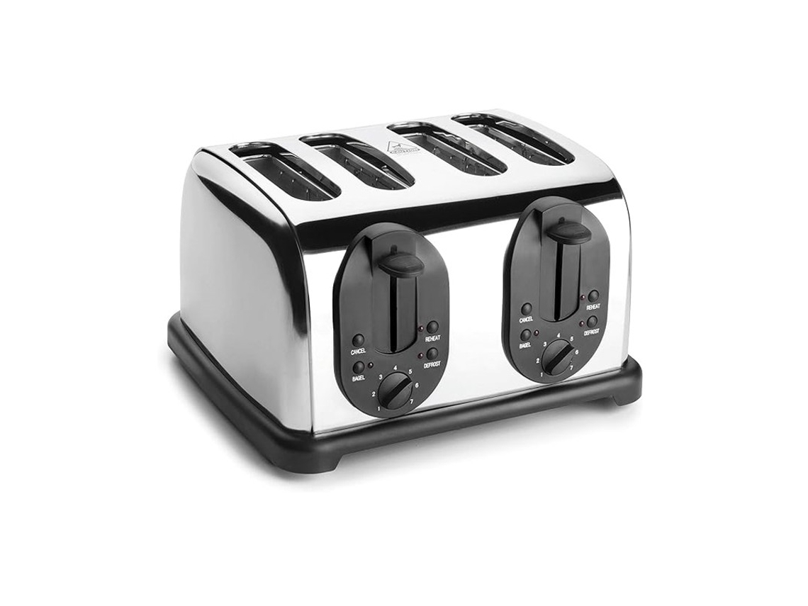 Tostadora Fabricado En Acero Inoxidable Curve, 4 Ranuras, Potencia 1750w Suinga