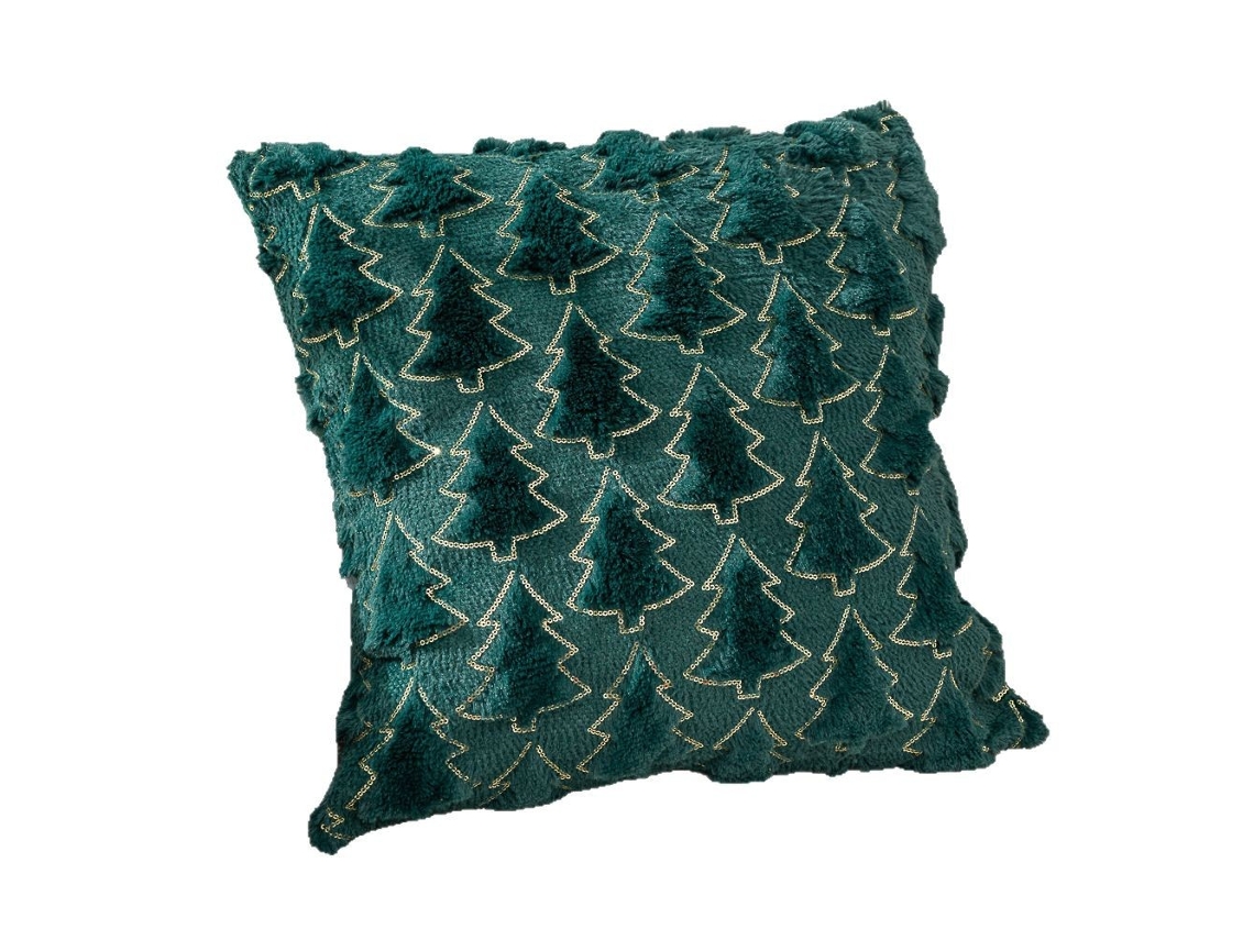 Fundas de almohada navideñas con decoración de árbol de Navidad, ideales para sofás de salón durante el invierno. 4040cm Yunzii (funda de almohada individual)