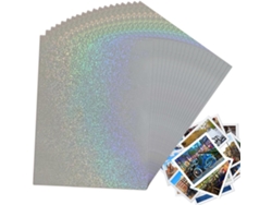 20 hojas de película autoadhesiva con efecto arcoíris, papel adhesivo holográfico A4
