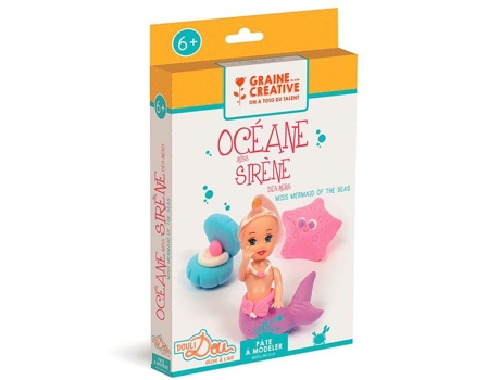 Caja de plastilina ligera - Sirena y oceano