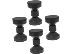 4 Topes Cabecero Ajustables Cama Piezas Negras Protector
