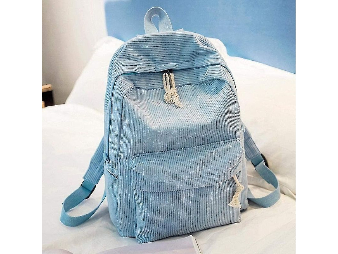 2026-mochila Escolar De Pana Suave Para Adolescentes Y Mujeres Estilo Mochila Rayada Diseño Femenino