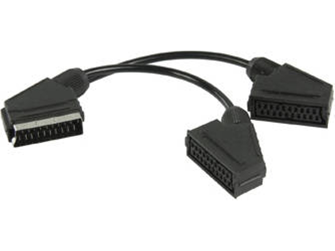 Cable de Video VALUELINE (SCART - 0.2m - Negro)