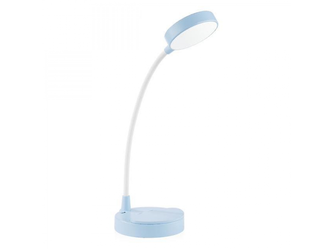 Lámpara de mesa LED Espejo de composición Lámpara LED USB Folleto para estudiantes Luz de lectura Protección para los ojos Soporte para teléfono móvil Dormitorio en casa Luminoso (Azul)