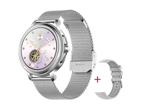 Smartwatches Mujer Modo Deportivo Multimoscador con Pantalla Táctil Plata AUJEZON