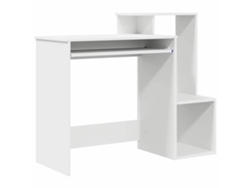 Mesa | Escritorio con cajón Blanco 106 x 41 x 88,5 cm Madera tratada