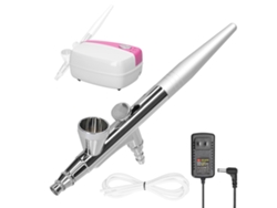 Kit profesional multiusos de compresor de aire y aerógrafo de 18 psi y 3 velocidades para modelos, maquillaje, uñas y decoración con pasteles.