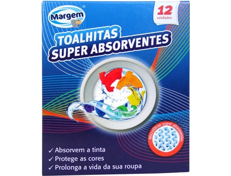 Toallitas Superabsorbentes MARGEM para Lavadora (12 unidades)