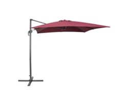 Sombrilla voladiza BELIANI Monza de Poliéster Rojo 250x250x235