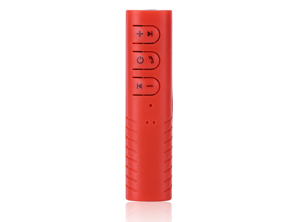 Adaptador Receptor De Audio Bluetooth De 3.5 Mm Clip-on Para Kit De Música De Coche Rojo