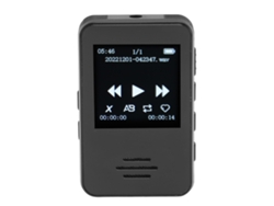 Reproductor MP3 Bluetooth Yizhood Hw A2 de 1,33 pulgadas y grabadora de voz digital (32 GB, color negro)