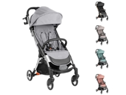 Cochecito Kikkaboo Cloe con estructura de aluminio plegable y portabebidas hasta 22 kg gris