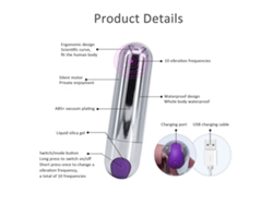 Vibrador De Huevo Vibrante Impermeable Para Mujer Con 10 Modos