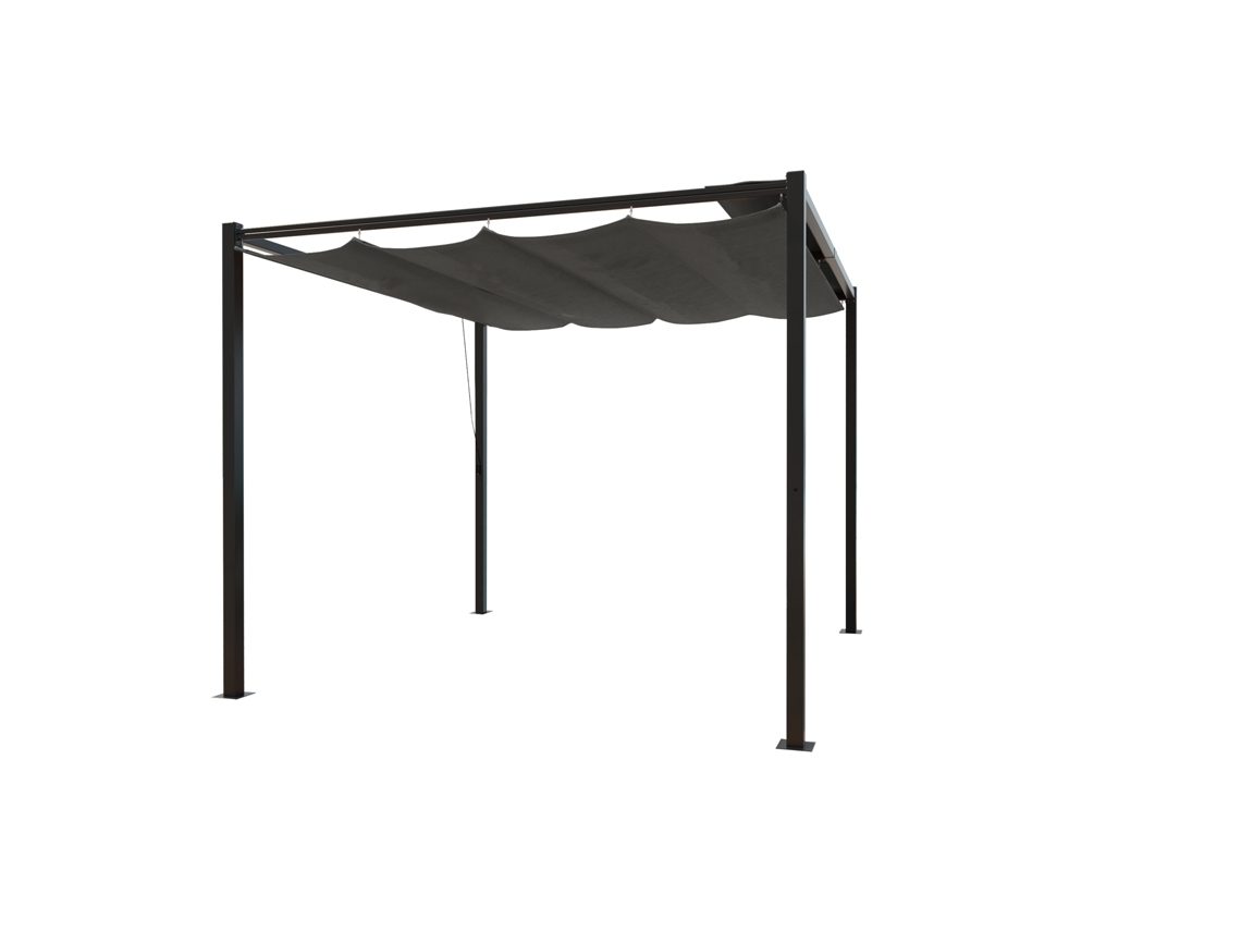 Pérgola CONCEPT U (Gris - Poliéster - 300x300x224 cm)