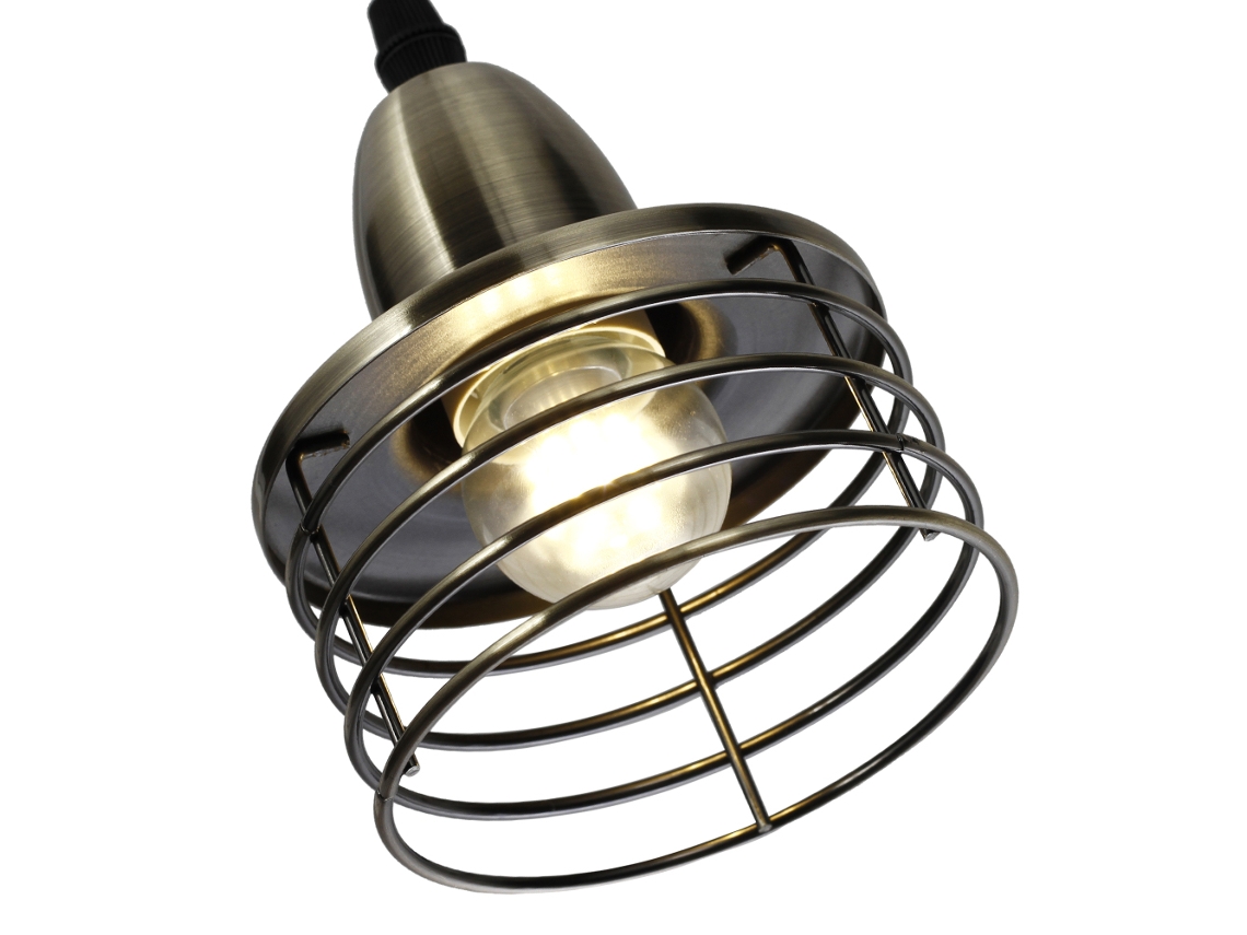 Lámpara colgante industrial estilo jaula de pájaros 2026, 40 W, base E26, AC110 120 V para dormitorio, sala de estar, cafetería, restaurante (máx.)