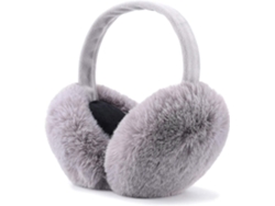 Auriculares De Invierno De Pelo Falso Cálidos Plegables Para Exterior Adecuados Para Mujeres Gris