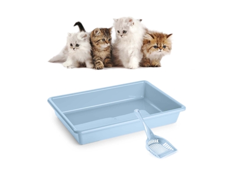 PLASTIC FORTE - Arenero para Gatos Simply con Pala Recogedora Incluida. Azul