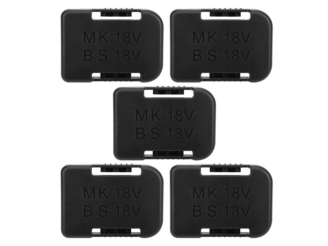 Soporte Para Baterías De 18 V Para Makita Y Bosch Con Ranura Para Cinturón, Color Negro, 5 Unidades.
