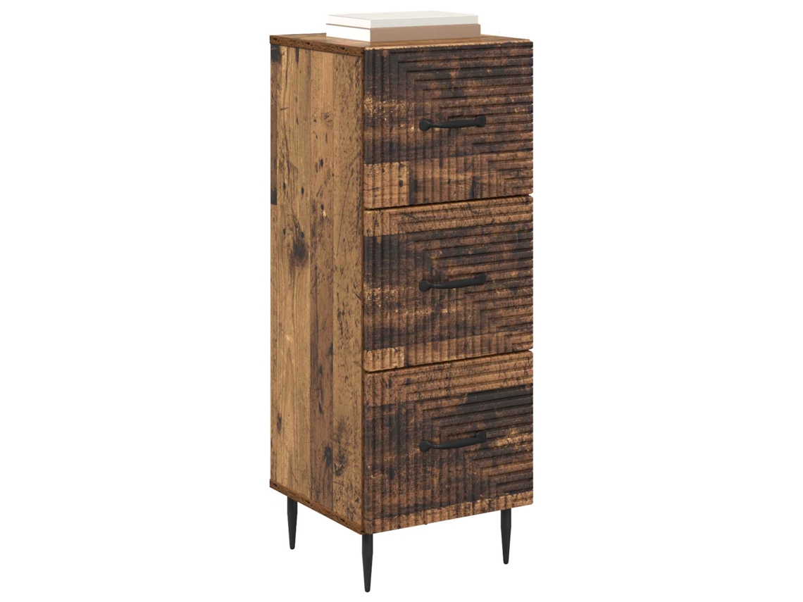 Maison Exclusive - Cajonera Madera Envejecida 33 X 34,5 X 89,5 Cm