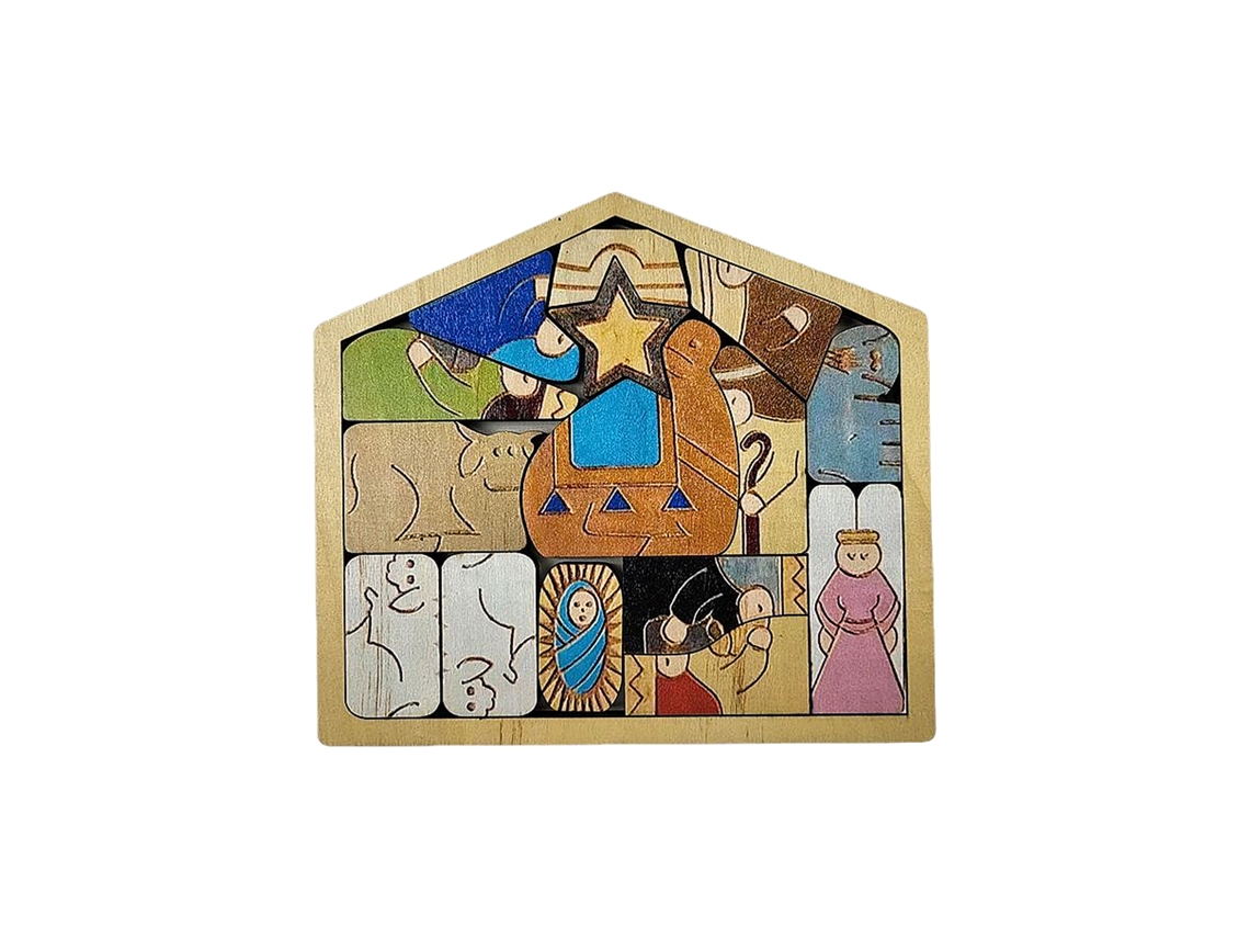 Rompecabezas de madera para decoración interior religiosa