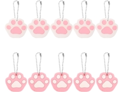 Protectores De Llaves Para Una Fácil Identificación, Paquete De 10, Pvc, Forma De Pata De Gato, Accesorios