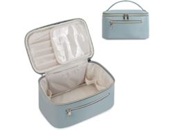 2026altiro-neceser Grande Con Compartimento Para Brochas, De Piel Vegana Con Asa, Color Azul.
