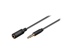 Auriculares Extensão Minitomada Polos GOOBAY Negro