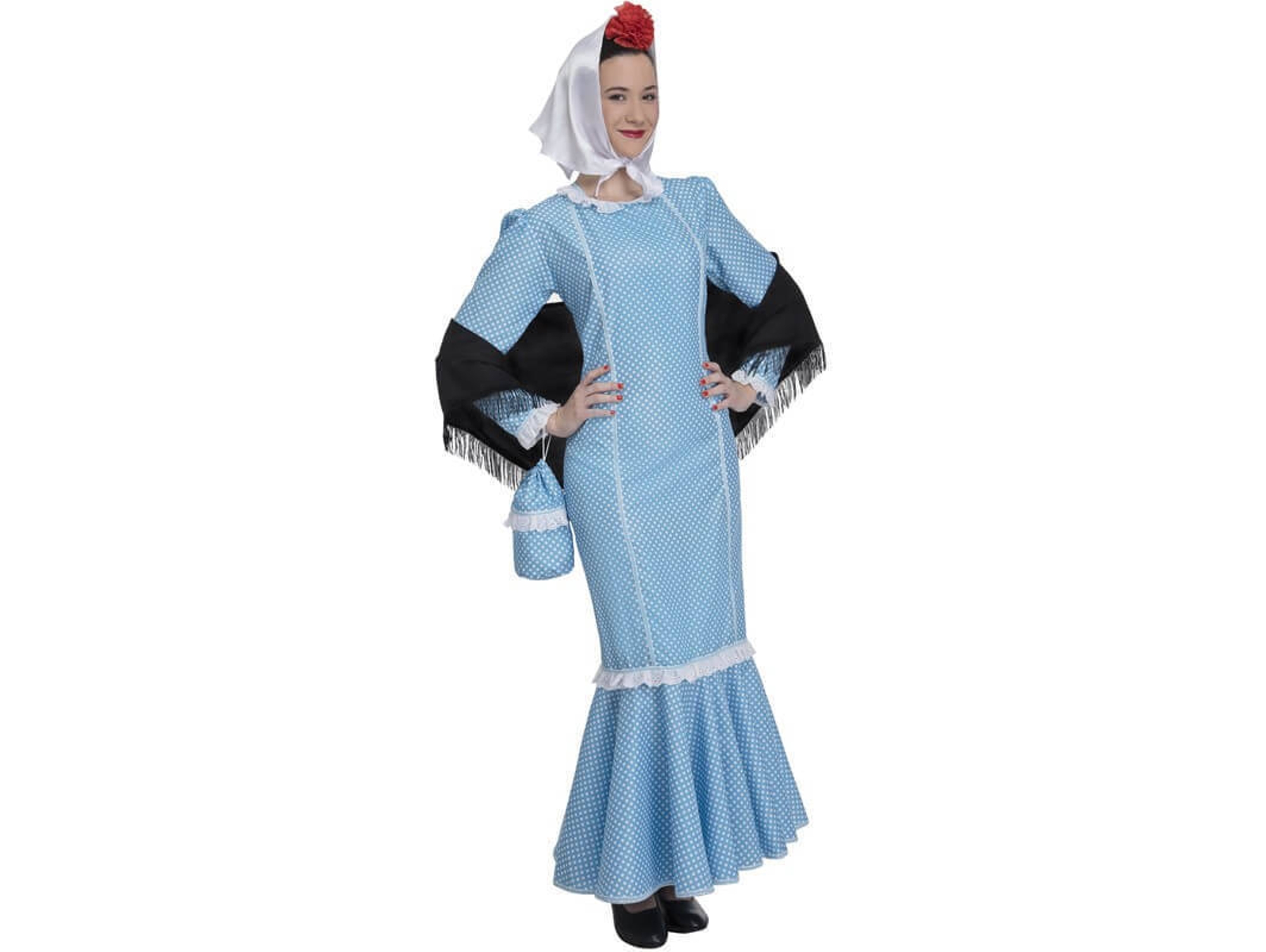 Disfraz de Mujer DISFRAZZES Chulapa Azul (Talla: XL)