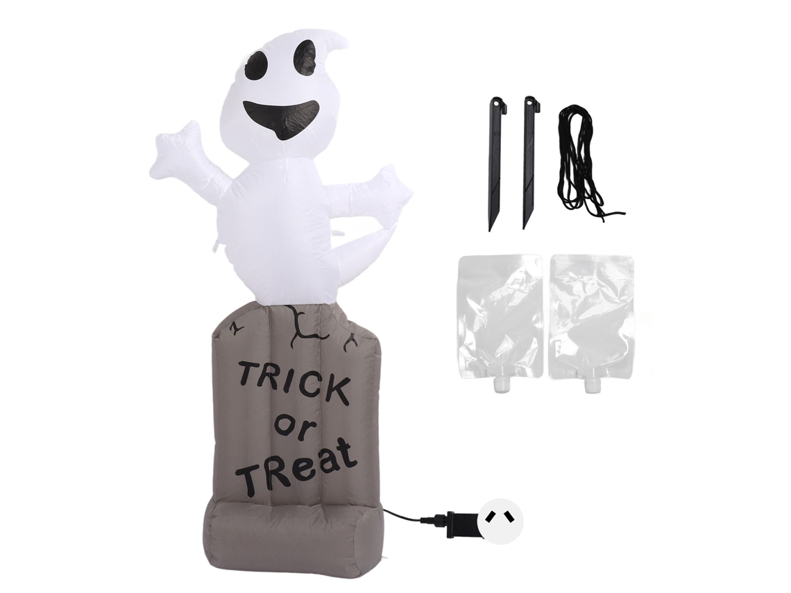 Decoración Inflable De Lápida Fantasma De 1,5 M Con Led, Resistente Al Agua Ip44, Con Soplador Para Jardín, Patio Y Halloween. Enchufe Australiano 100-240 V.