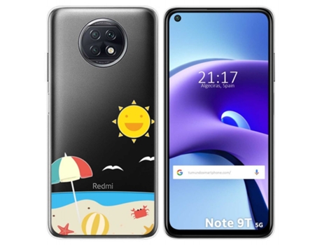 Carcasa Xiaomi Redmi Note 9T 5G TUMUNDOSMARTPHONE Dibujos Transparente Multicolor