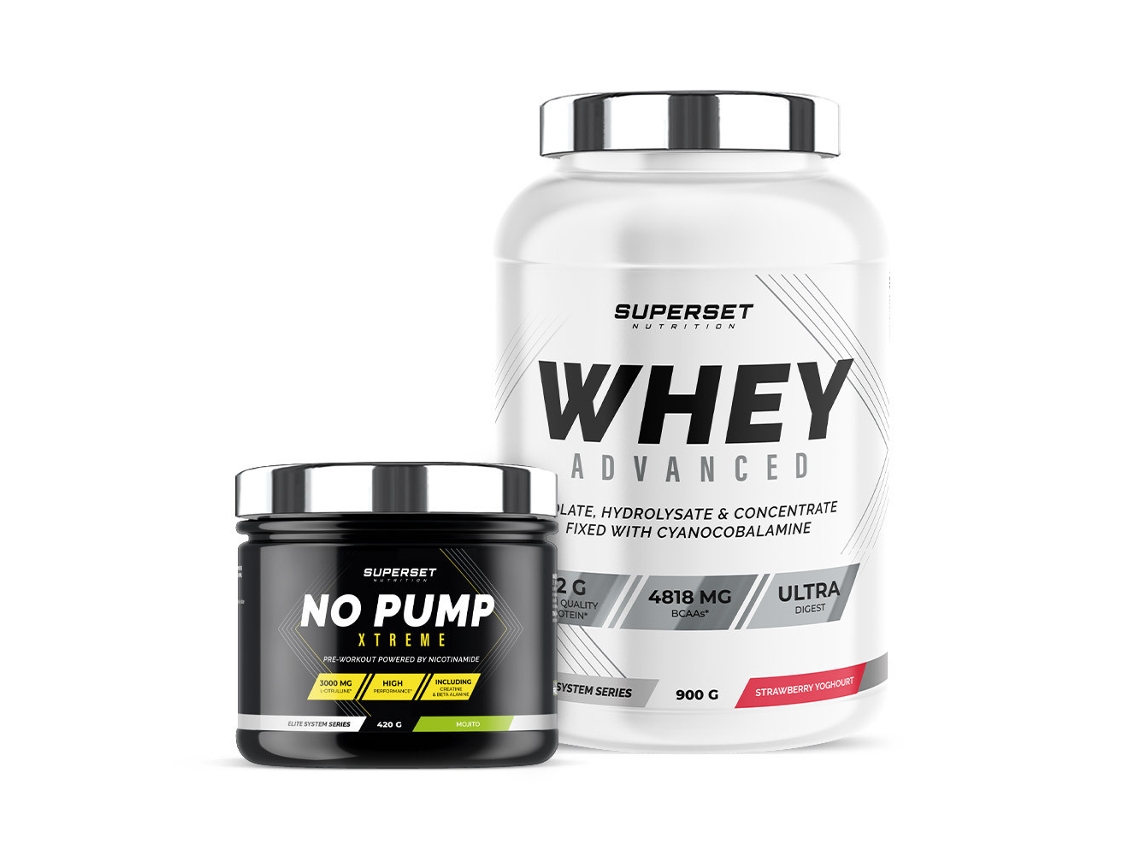 Programa Energy Fitness 100 Whey Protein Advanced 900g Yogurte De Morango No Pump Xtreme Mojito Superset Nutrition