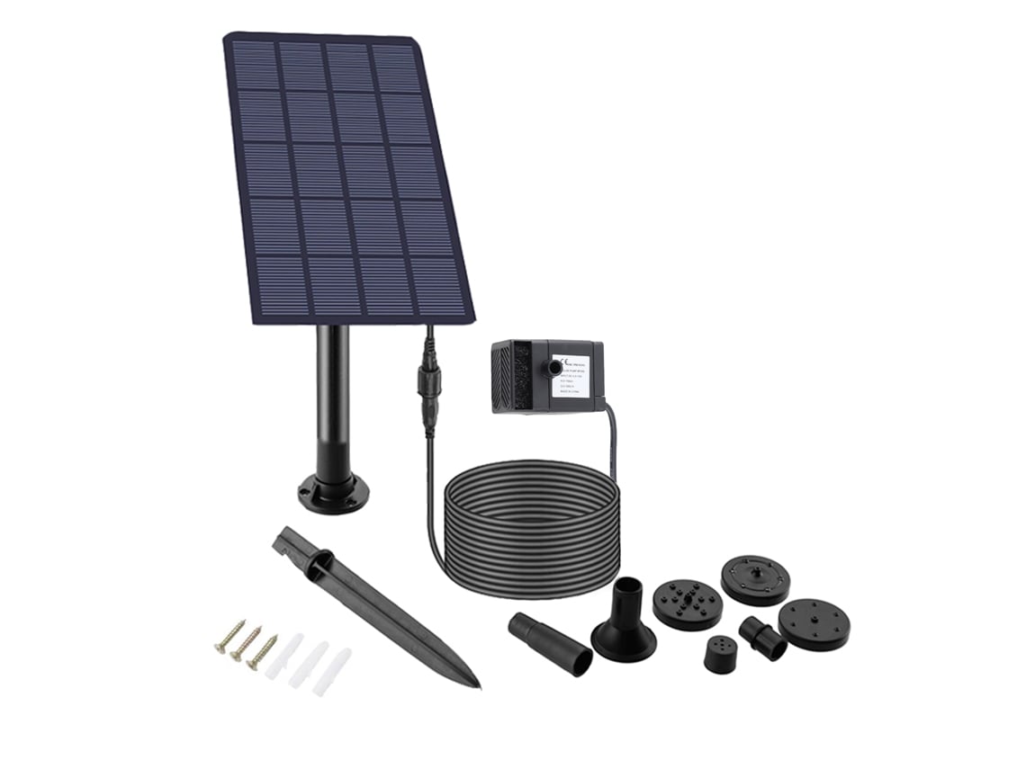 2026-fuente Solar Bomba De Agua Eléctrica 1.5w Con 4 Boquillas Para Jardín Patio Piscina Baño De Aves Decoración Exterior