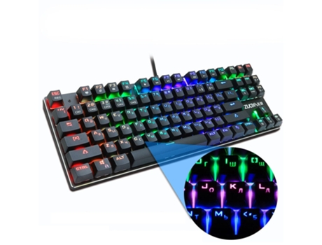 Teclado Gaming SLOWMOOSE 87Black Rgb Light (Mecánico - Ruso - Negro)